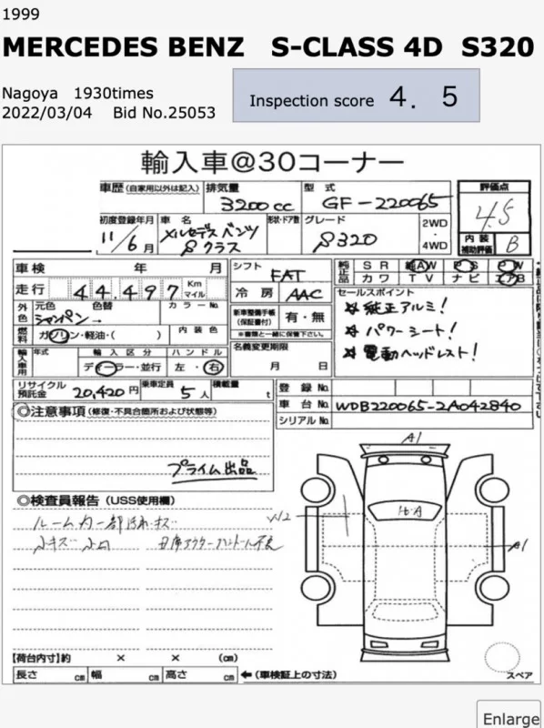 Продажа Mercedes-Benz S class 3.2 (224Hp) (112.922) RWD AT по запчастям