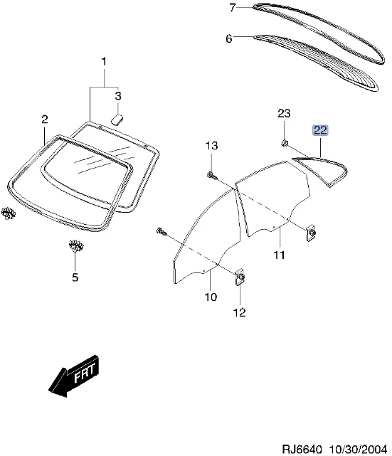 Форточка кузова Chevrolet Lacetti 2008 J200