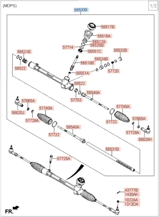 Рулевая рейка Hyundai Creta 2020 GS