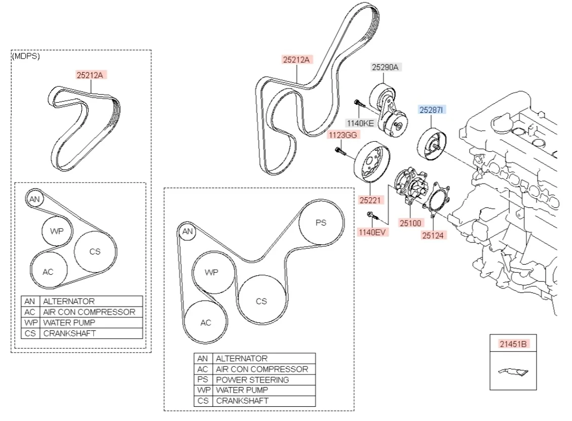Ролик обводной Kia Soul 2008 AM