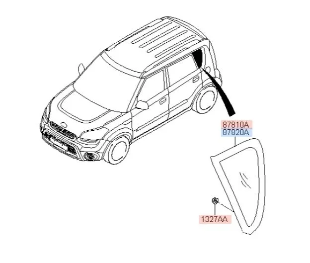 Форточка кузова Kia Soul 2008 AM