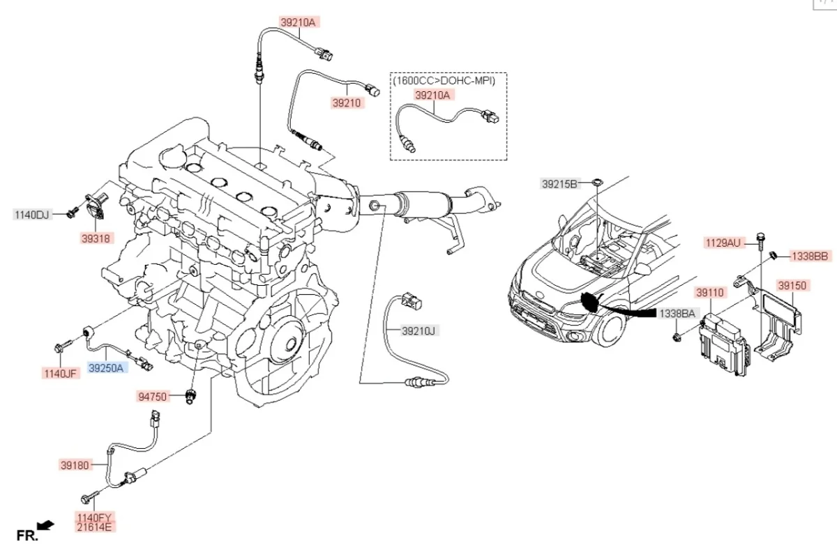 Датчик детонации Kia Soul 2011 AM