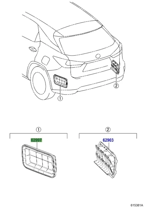 Решетка вентиляционная Lexus RX350 2018 AL20