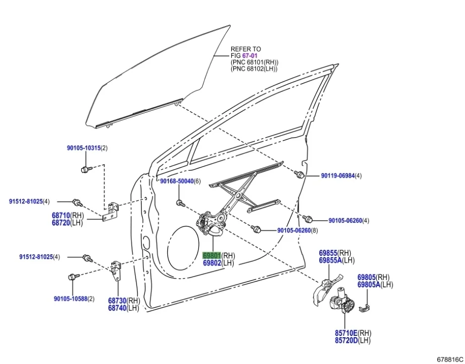 Стеклоподъемник Lexus RX350 2018 AL20