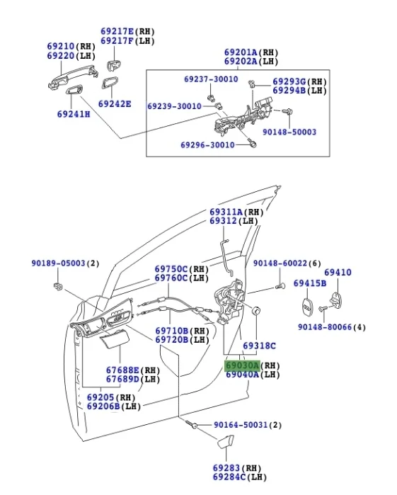 Замок двери Lexus RX450h 2012 AL10