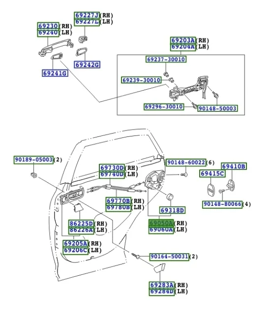Замок двери Lexus RX450h 2012 AL10