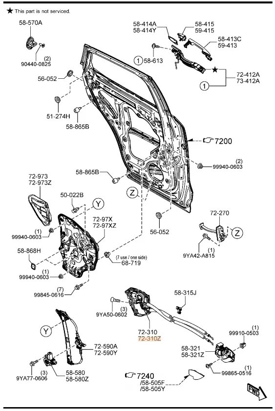 Замок двери Mazda CX-5 2018 KF