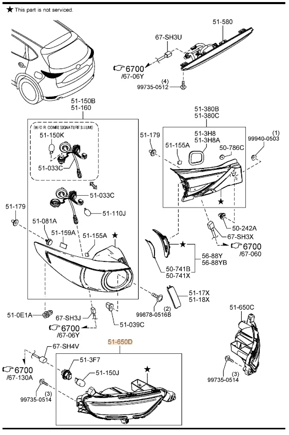 Фонарь противотуманный Mazda CX-5 2018 KF