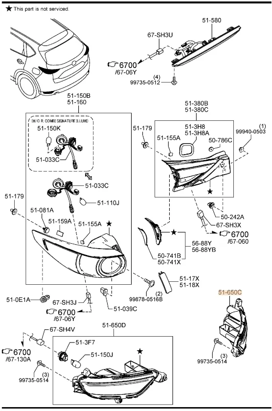 Фонарь противотуманный Mazda CX-5 2018 KF