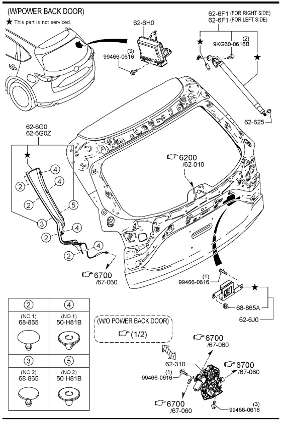 Амортизатор крышки багажника Mazda CX-5 2021 KF
