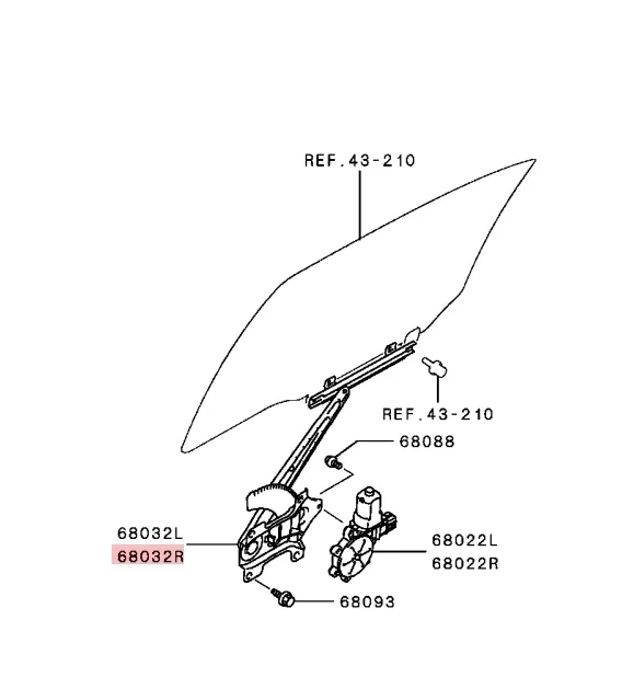 Стеклоподъемник Mitsubishi Lancer 2008 CY