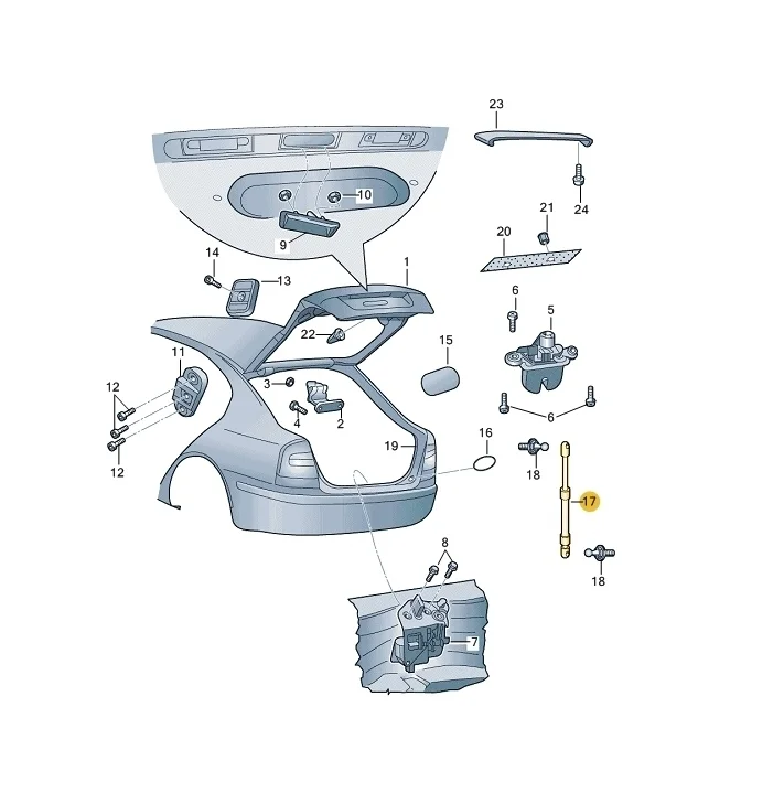 Амортизатор крышки багажника Skoda Octavia 2011 A5