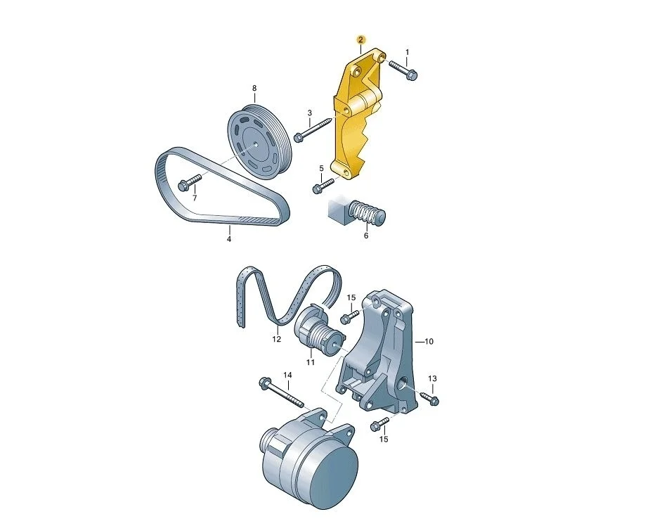 Кронштейн генератора Skoda Octavia 2011 A5