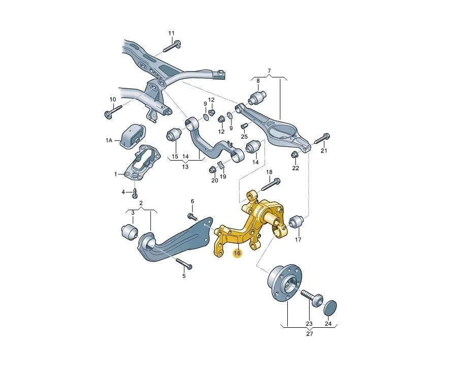Кулак поворотный Skoda Octavia 2011 A5