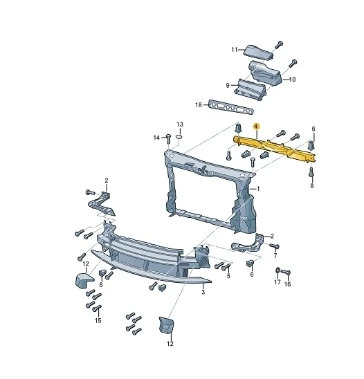 Рамка радиаторов (телевизор) Skoda Octavia 2011 A5