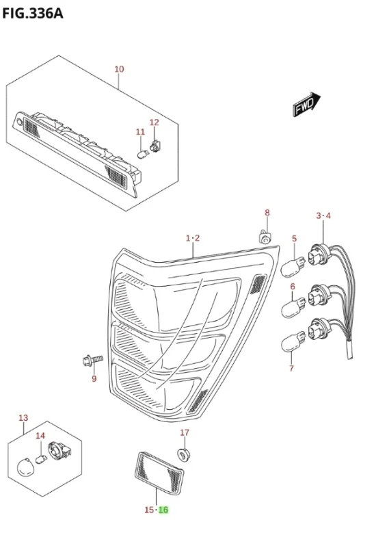 Отражатель в бампер Suzuki Grand Vitara 2007 JT