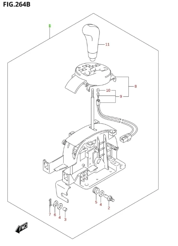 Селектор кпп Suzuki Grand Vitara 2007 JT