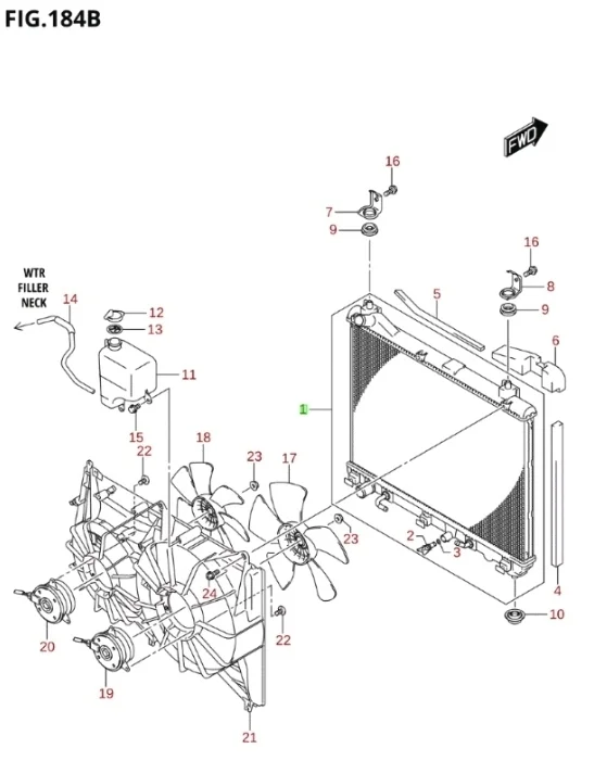 Радиатор двс Suzuki Grand Vitara 2008 JT
