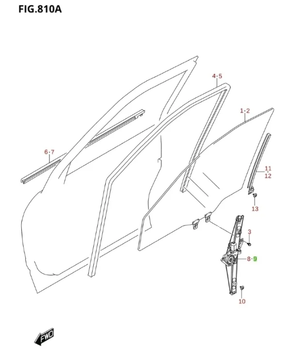 Стеклоподъемник Suzuki Grand Vitara 2008 JT