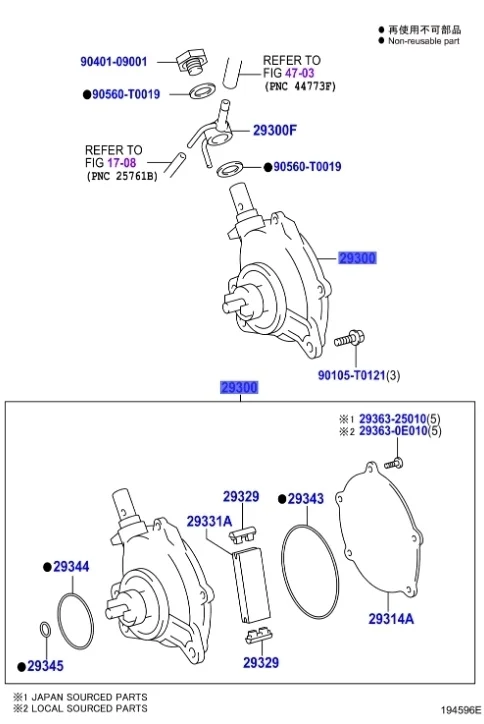 Вакуумный насос Toyota Hilux 2019 GUN125