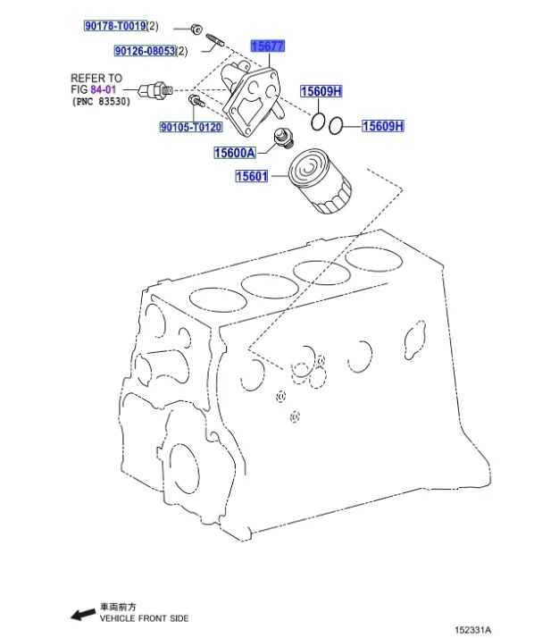 Кронштейн масляного фильтра Toyota Hilux 2019 GUN125