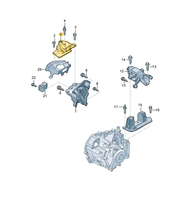 Кронштейн опоры двигателя Volkswagen Polo 2012 Mk5