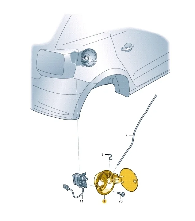 Лючок бензобака Volkswagen Polo 2013 Mk5