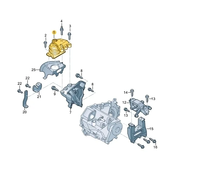 Кронштейн двигателя Volkswagen Polo 2018 Mk5