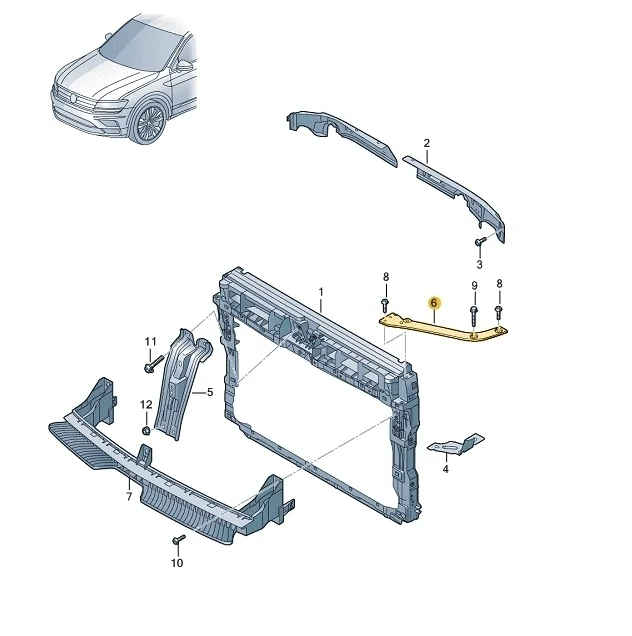 Кронштейн крепление фары Volkswagen Tiguan 2018 Mk