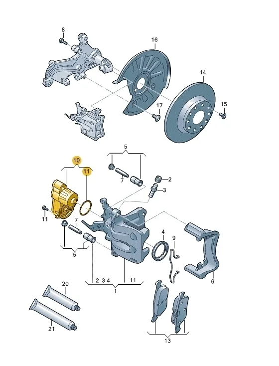 Моторчик стояночного тормоза Volkswagen Tiguan 2018 Mk