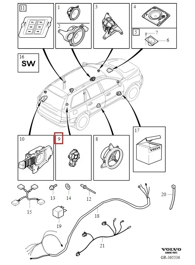 Динамик Volvo XC90 2009