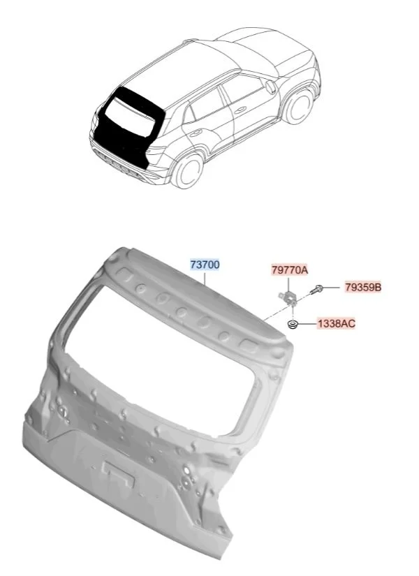 Крышка багажника Hyundai Creta 2020 SU2