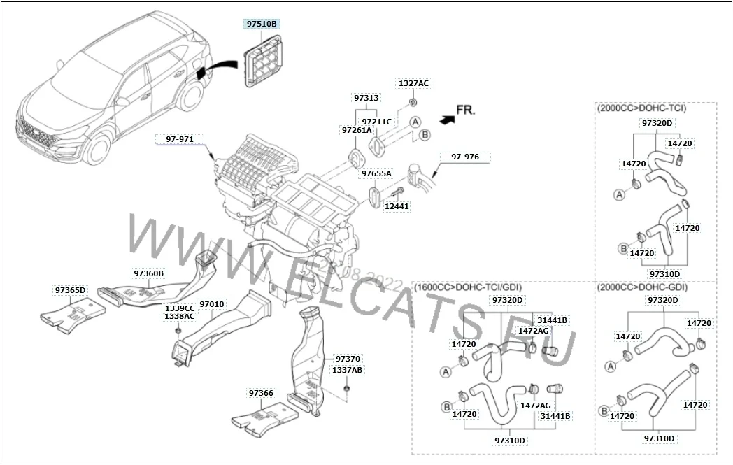 Решетка вентиляционная Hyundai Tucson 2015-2021 TL
