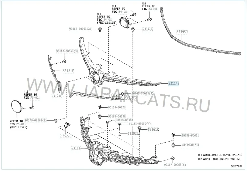 Решетка радиатора Toyota Corolla 2019- E210