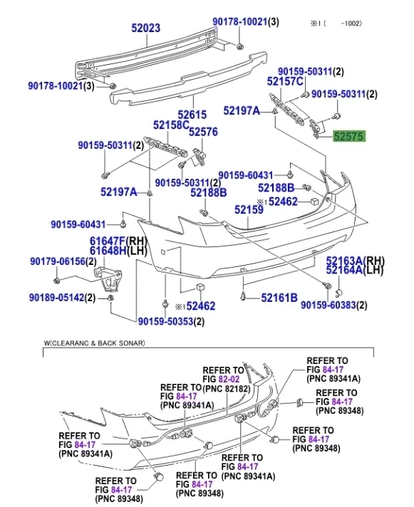 Кронштейн бампера Toyota Camry 2006 XV40