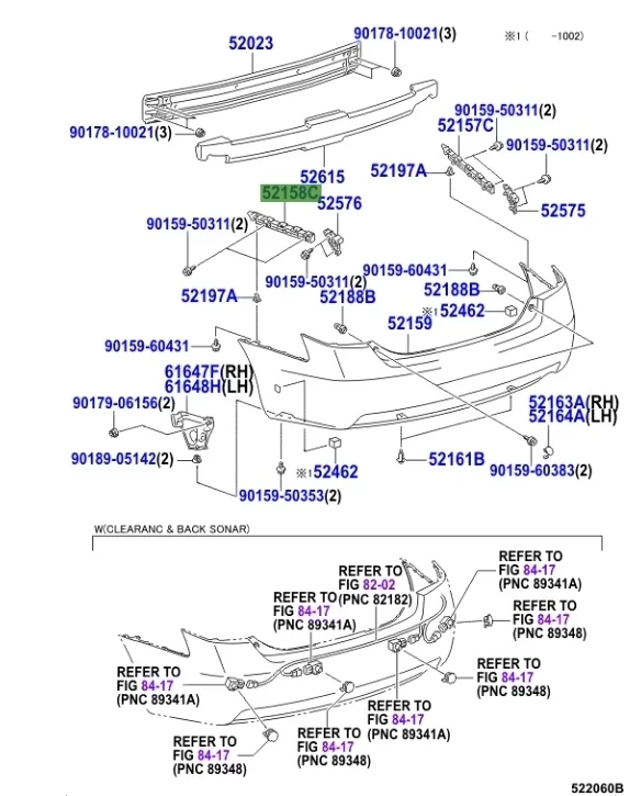 Кронштейн бампера Toyota Camry 2006 XV40
