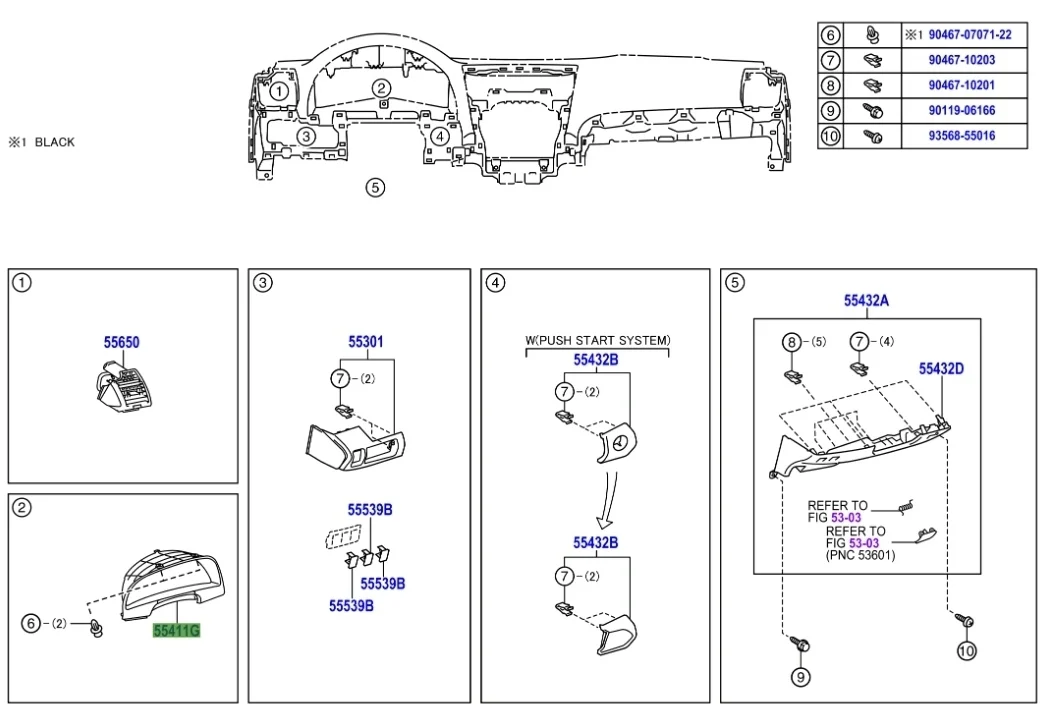 Накладка торпедо Toyota Camry 2006 XV40