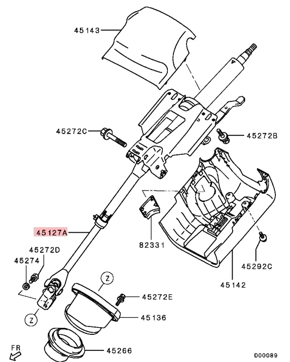 Рулевая колонка Mitsubishi Lancer 2008 CY