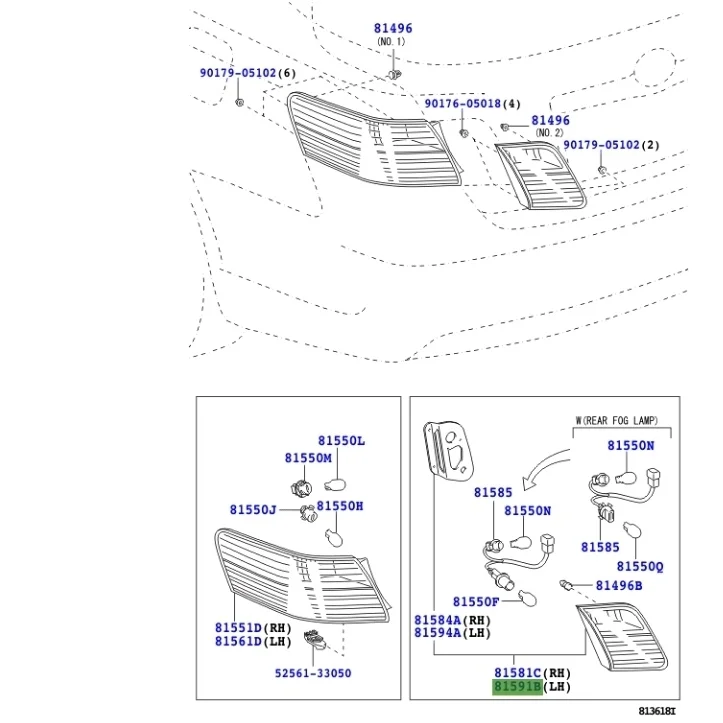 Фонарь (стоп сигнал) Toyota Camry 2006 XV40