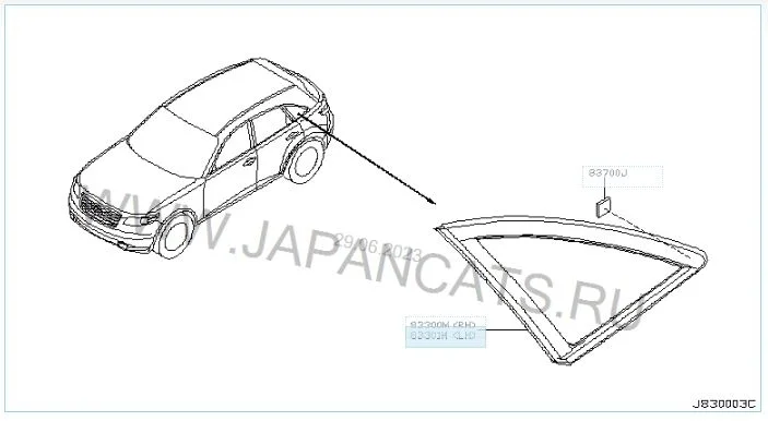 Форточка кузова Infiniti FX35 2003 S50