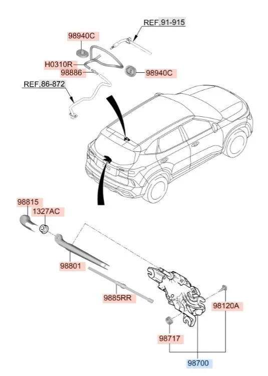 Моторчик стеклоочистителя Kia Seltos 2020 SP2