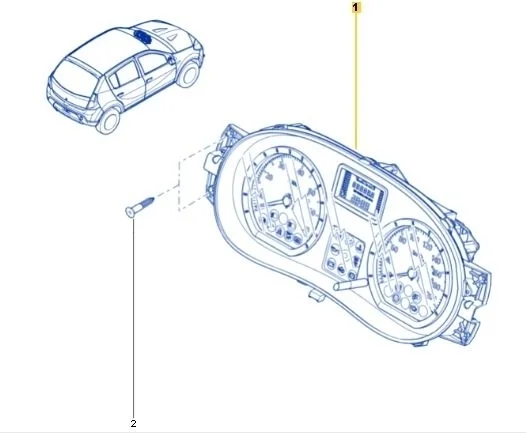 Панель приборов (спидометр) Renault Sandero 2014 BS11, B90