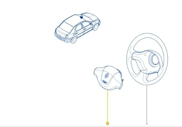 Подушка безопасности водителя Renault Sandero 2014 BS11, B90