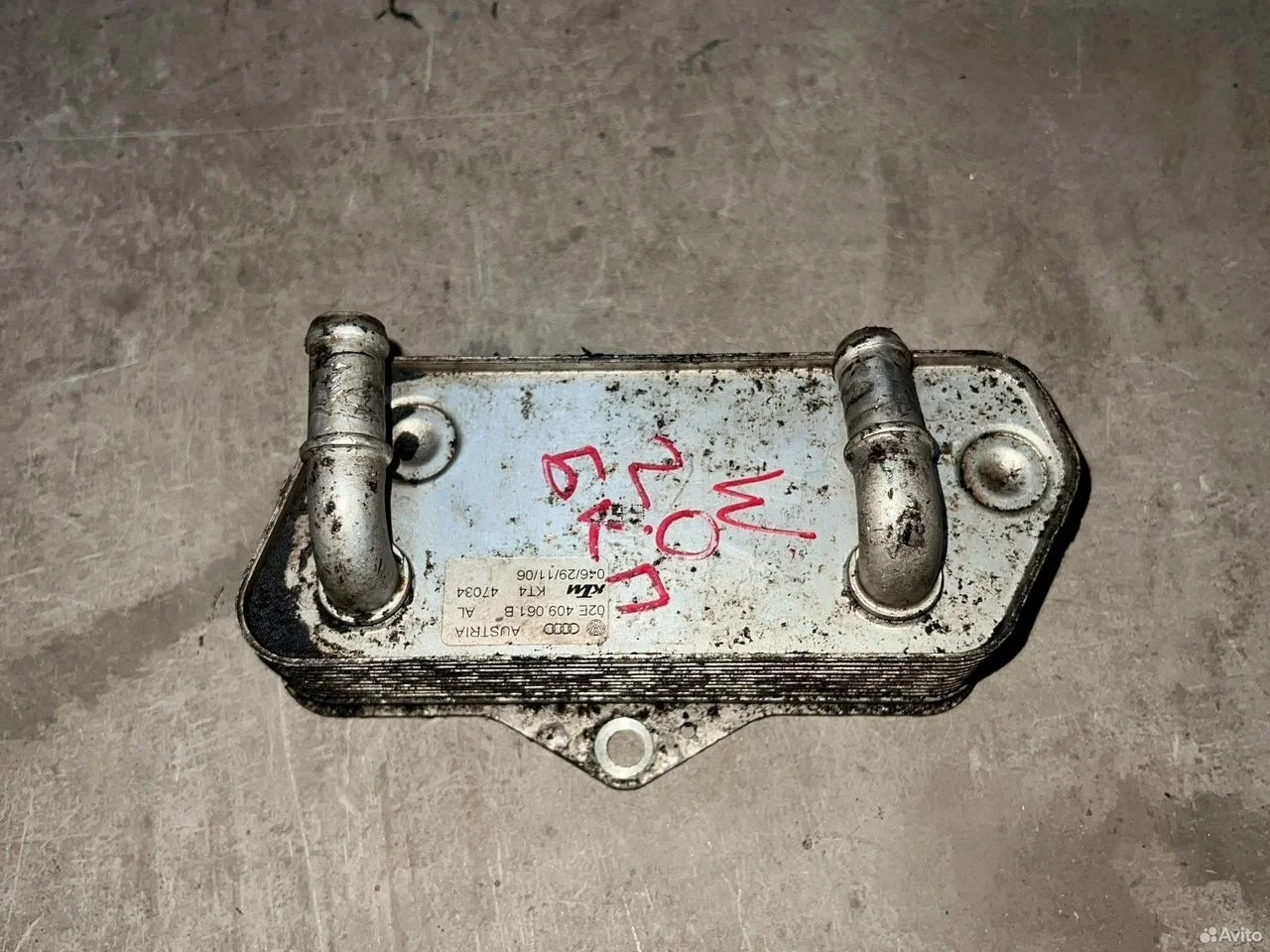 Теплообменник. радиатор охлаждения масла в двс vag