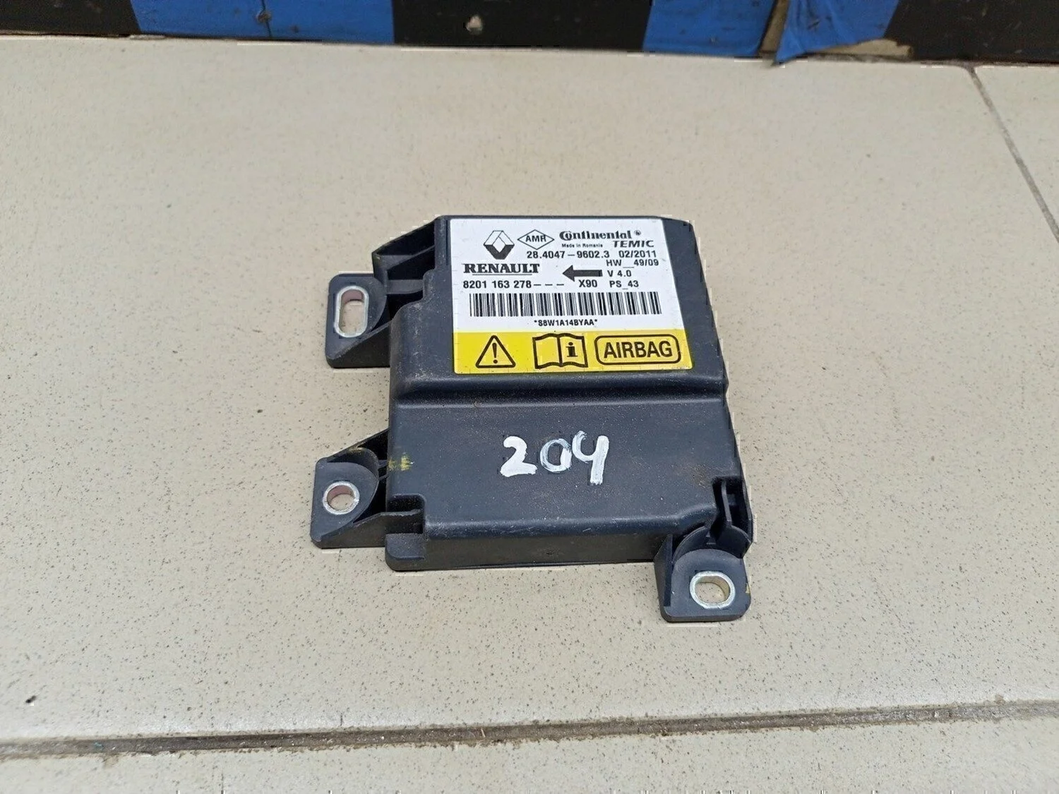 Блок управления AIR BAG Logan 2005-2014