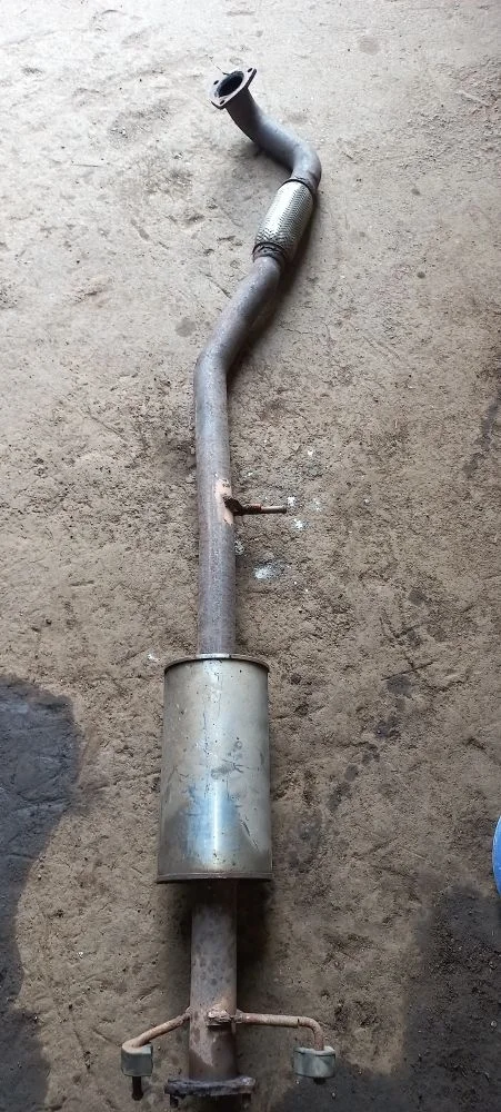 Глушитель резонатор Chevrolet Captiva I рестайлинг (2011—2013) 2012 Серебристый металлик