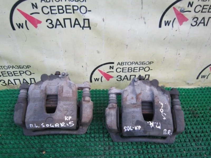 Суппорт Hyundai Solaris 2010 581901RA00 G4FC, передний правый