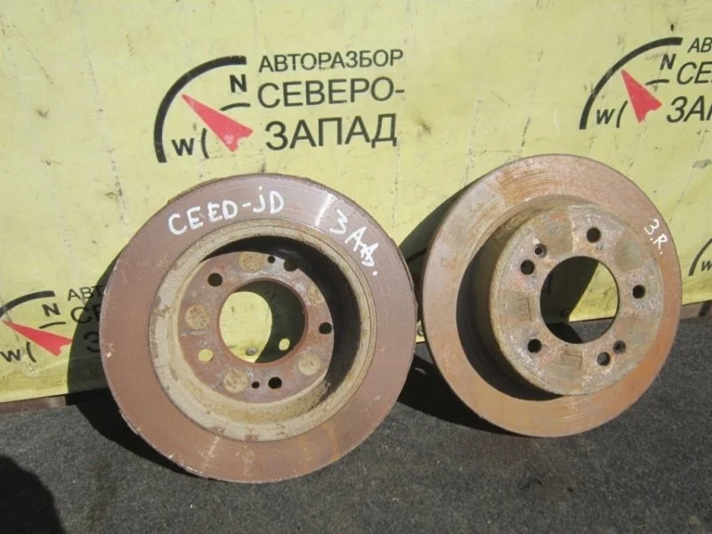 Диск тормозной Kia Ceed 58411A6300 JD G4FG, задний
