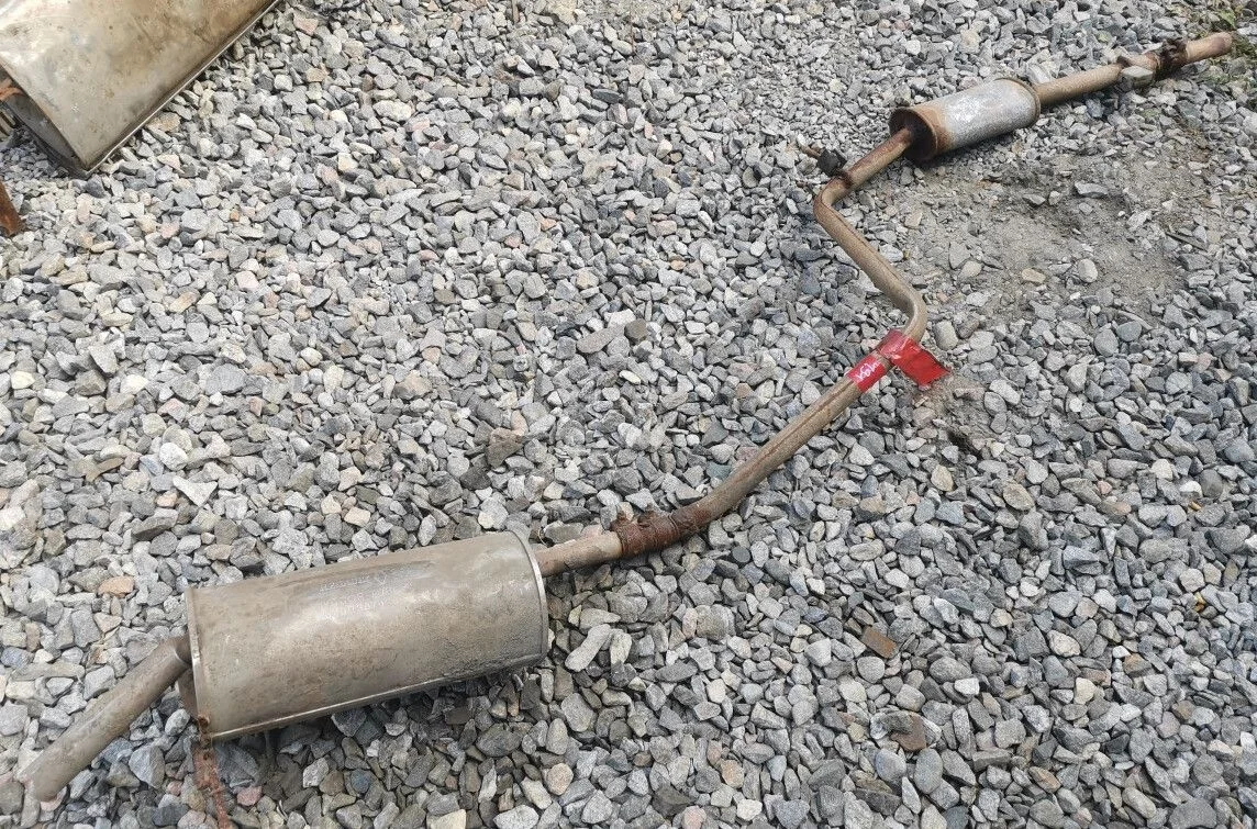 Глушитель Renault Logan c деформированными трубами