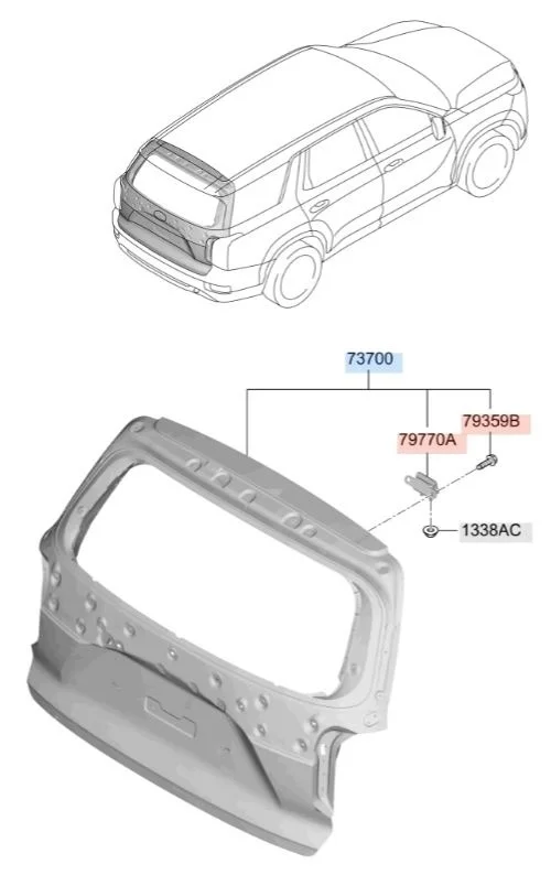 Крышка багажника Hyundai Palisade 2019 LX2